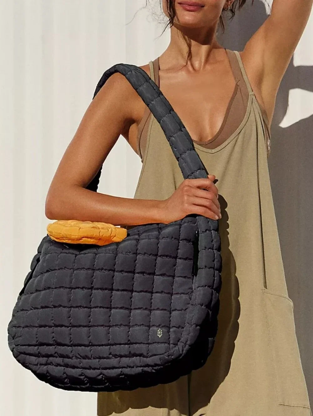 Free People Movement Quilted Carryall Bag in Graphite